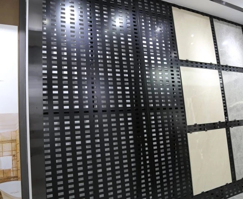 បន្ទប់តាំងបង្ហាញ Rack Ceramic Punching Display អាចលៃតម្រូវបាន ST-158