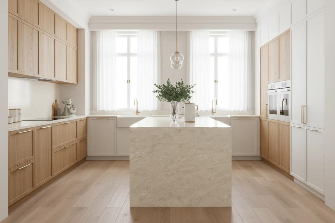 Kitchen Quartz Factory: Высокоточная обработка для современных столешниц и интерьерных проектов.