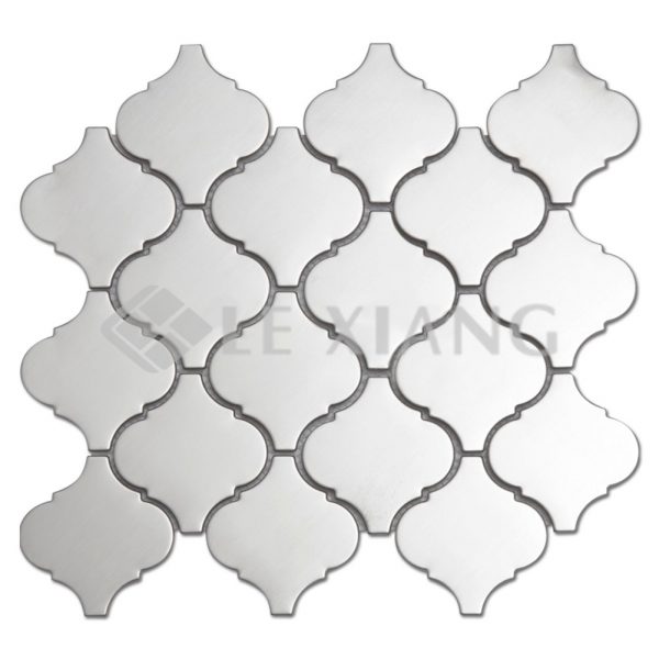Arabesque Stainless Steel Mosaic Tile For Bathroom Background Wall-1