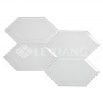Beveled Crystal Hexagon GlassMosaic Tiles Bathroom Wall-2