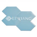 Beveled Crystal Hexagon GlassMosaic Tiles Bathroom Wall-3