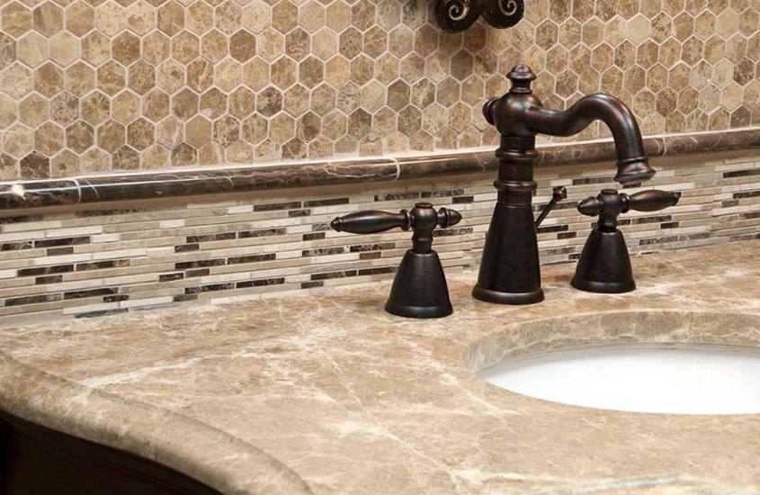 Brown Emperador Light Turkish Marble Wall Tiles For Living Room 4