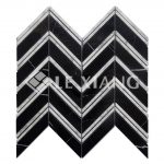 Chevron Pattern Marble Mosaic Tile Bothroom Floors Kitchen Backsplash 1-2
