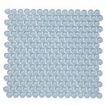 Crystal Glass Penny Round Mosaic Tile Kitchen Backsplash-1