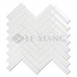 Herringbone Crystal Glass Mosaic Tile Kitchen Backsplash-1