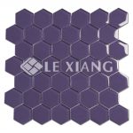 Hexagon Crystal Glass Mosaic Tiles For Bathroom Wall-3