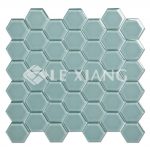 Hexagon Crystal Glass Mosaic Tiles For Bathroom Wall-4