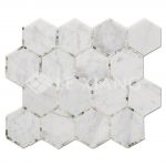 Hexagon Pattern Stone Mosaic Tile Bathroom Floors-5