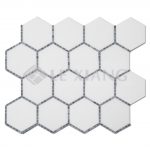 Hexagon Pattern Stone Mosaic Tile Bathroom Floors-6