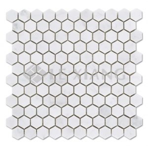 Hexagon Statuary White Stone Mosaic Tile Kitchen Backsplash Bathroom-1