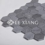 Latin Gray Hexagon Pattern Stone Mosaic Tile For Kitchen Backsplash-2