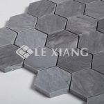 Latin Gray Hexagon Pattern Stone Mosaic Tile For Kitchen Backsplash-3
