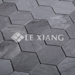 Latin Gray Hexagon Pattern Stone Mosaic Tile For Kitchen Backsplash-4