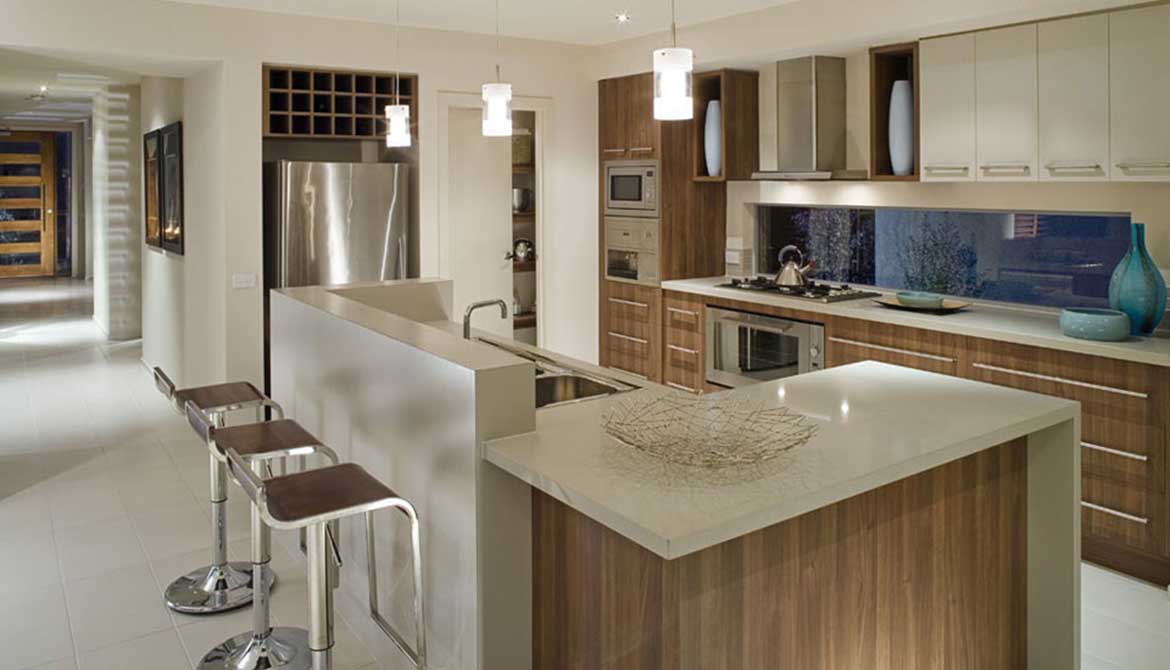 SY-BR009 Linen Quartz Tile Kitchen Countertop
