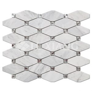 Marble Long Octagon Mosaic Tile Kitchen Backsplash-1