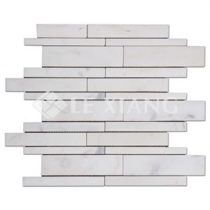 Marble Strip Mosaic Tile For Kitchen Backsplash And Bathroom Floor Backsplash Wall 3-1