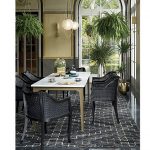 Marble Top Rectangle Dining Table Large-5