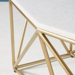 Octagon White Marble Top Coffee Table-5
