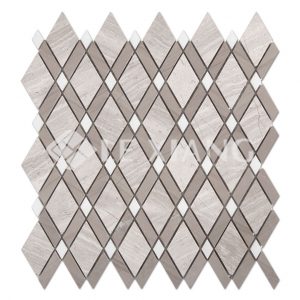 Rhombus Marble Mosaic Tile For Kitchen Backsplash Bedroom-1