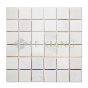 Square Mosaic Tile Paper White For Kitchen Backsplash Bathroom-1