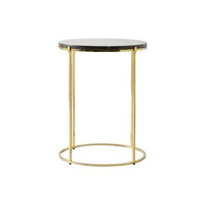 Black Round Marble Top Side Table-2