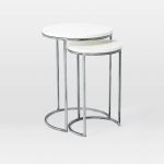 Nesting Round Marble Side Table Set-11