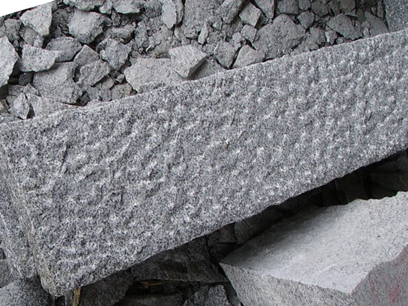 Black Bush-hammered Granite G654 Kerb Stones-5