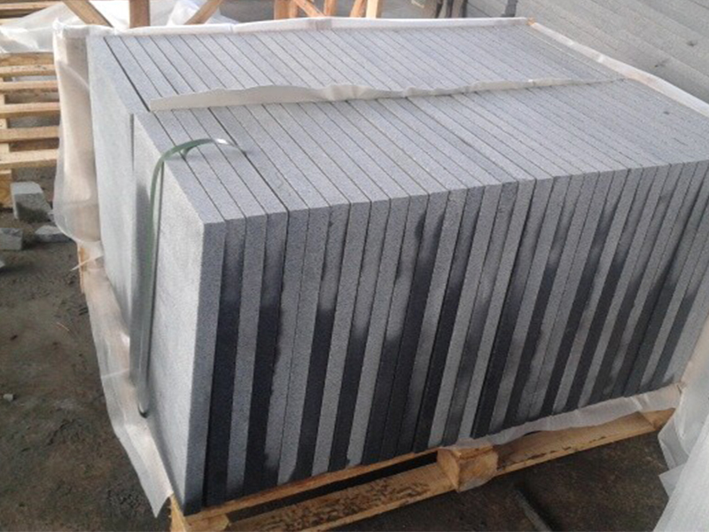 G654 Dark Gray Granite Slabs Exterior Floor Tiles Custom-6
