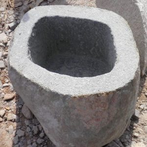 G685 Black Granite Stone Trough Planter Customizable-1