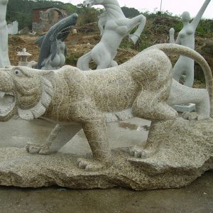 Leopard Granite Stone Carving Sculpture